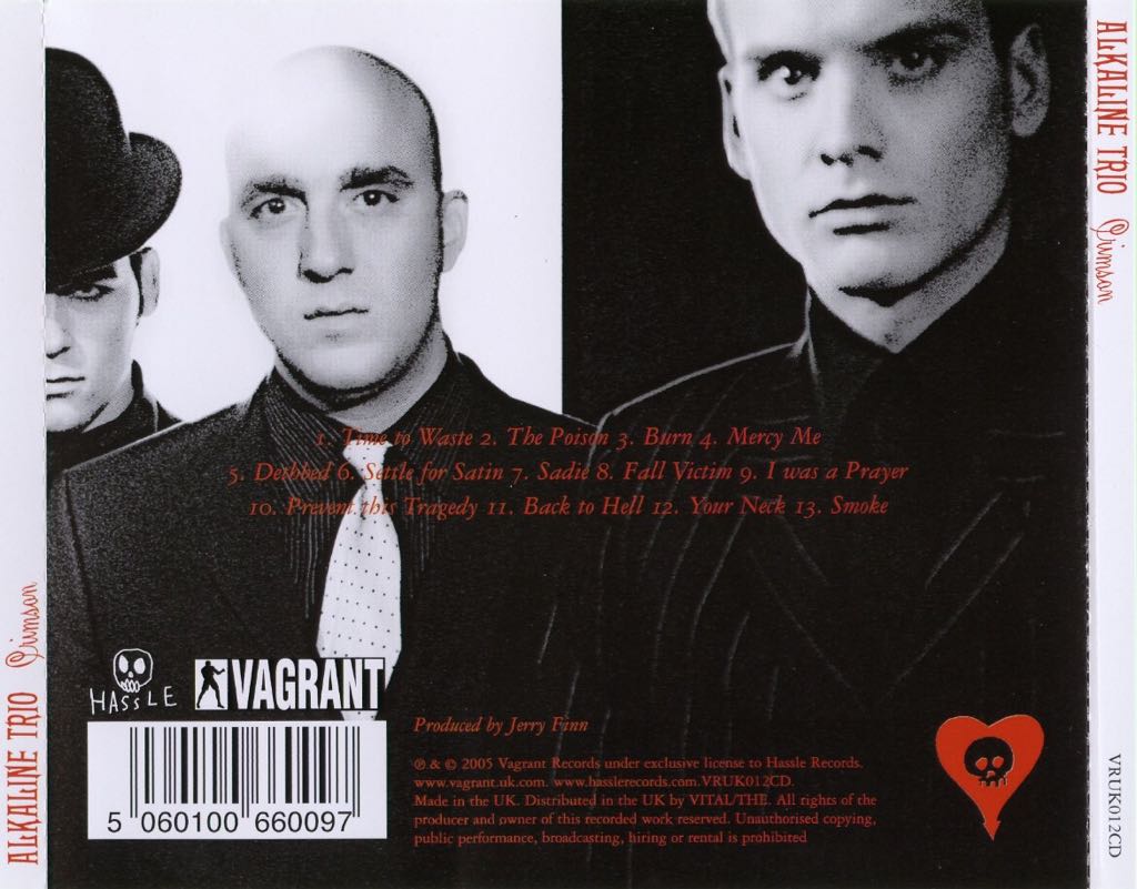 Crimson - Alkaline Trio (CD - 4250) music collectible [Barcode 601091040922] - Main Image 2