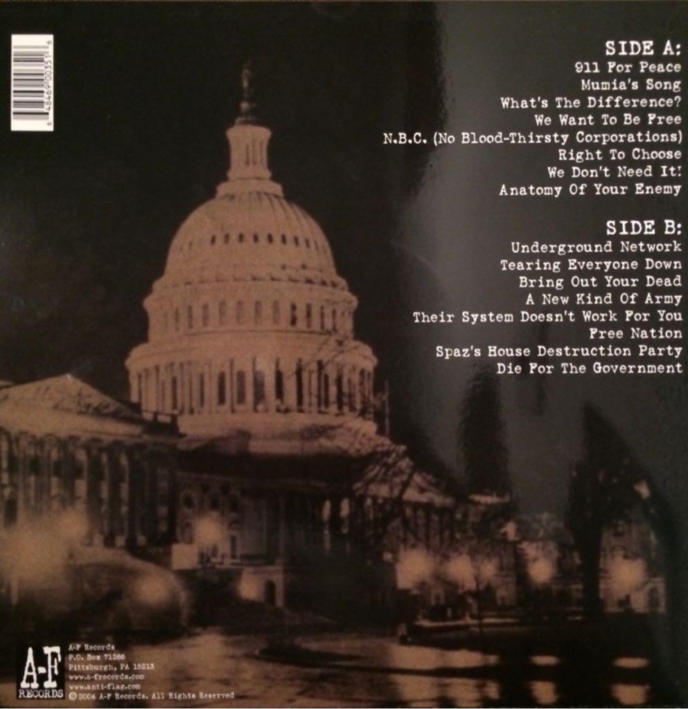 Mobilize - Anti-Flag (12”) music collectible [Barcode 648469003516] - Main Image 2