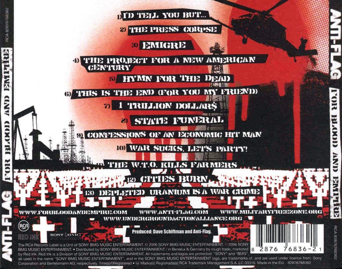 For Blood And Empire - Anti-Flag (CD) music collectible - Main Image 2