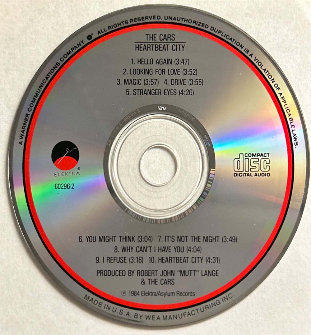 Heartbeat City - Cars, The (CD - 39) music collectible [Barcode 075596029629] - Main Image 4