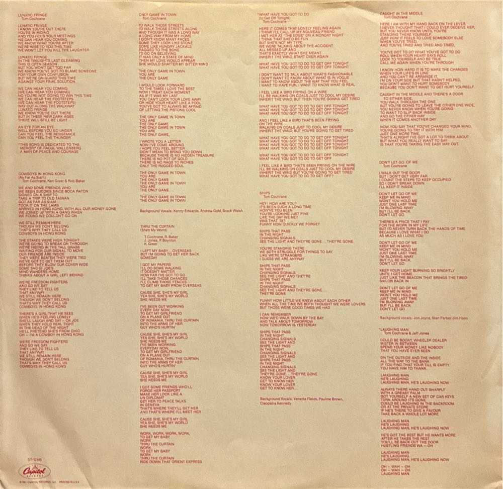 As Far As Siam - Red Rider (12” - 35) music collectible [Barcode 077771214516] - Main Image 3