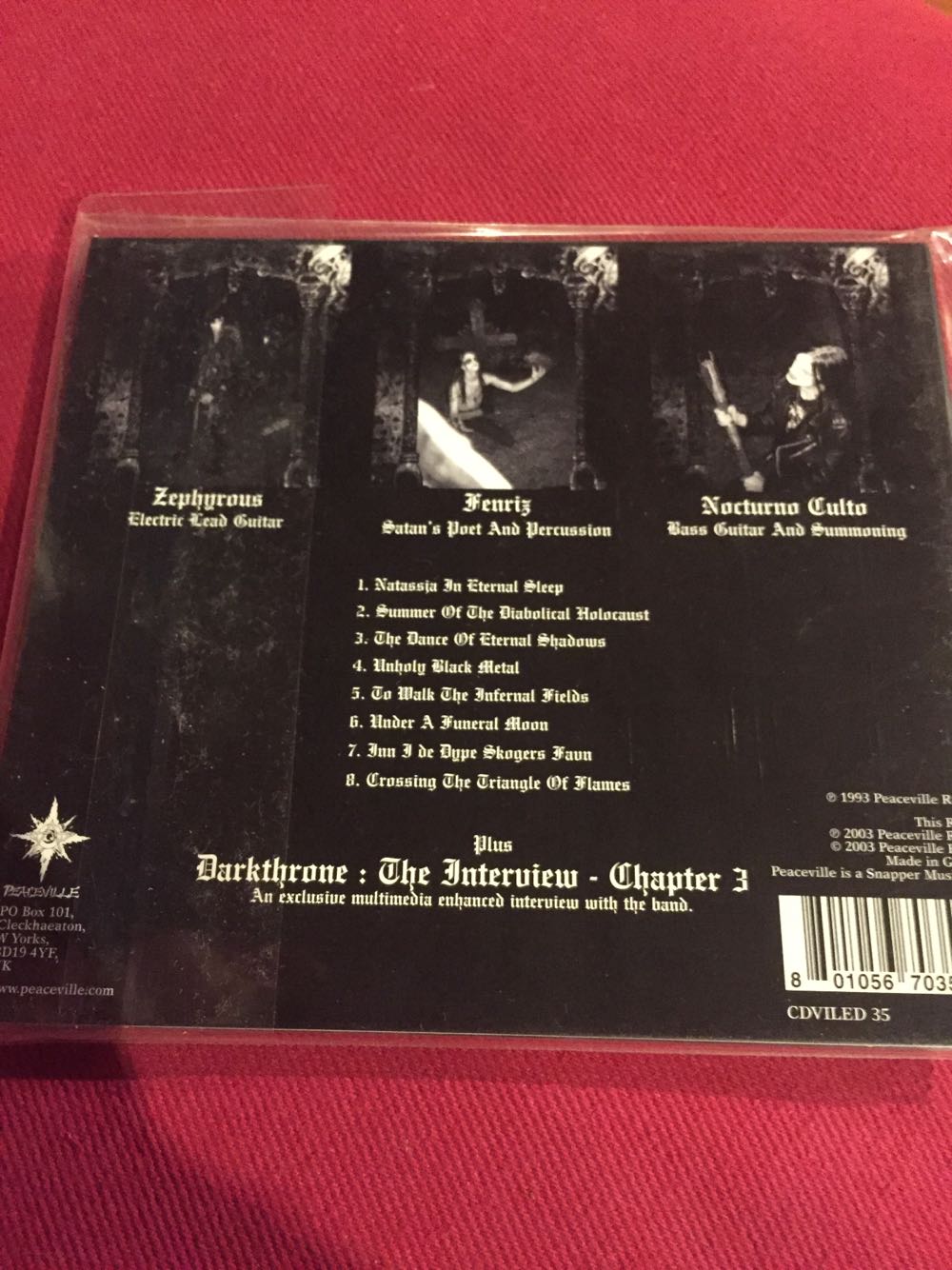 Under A Funeral Moon - Darkthrone (CD) music collectible [Barcode 801056703521] - Main Image 2