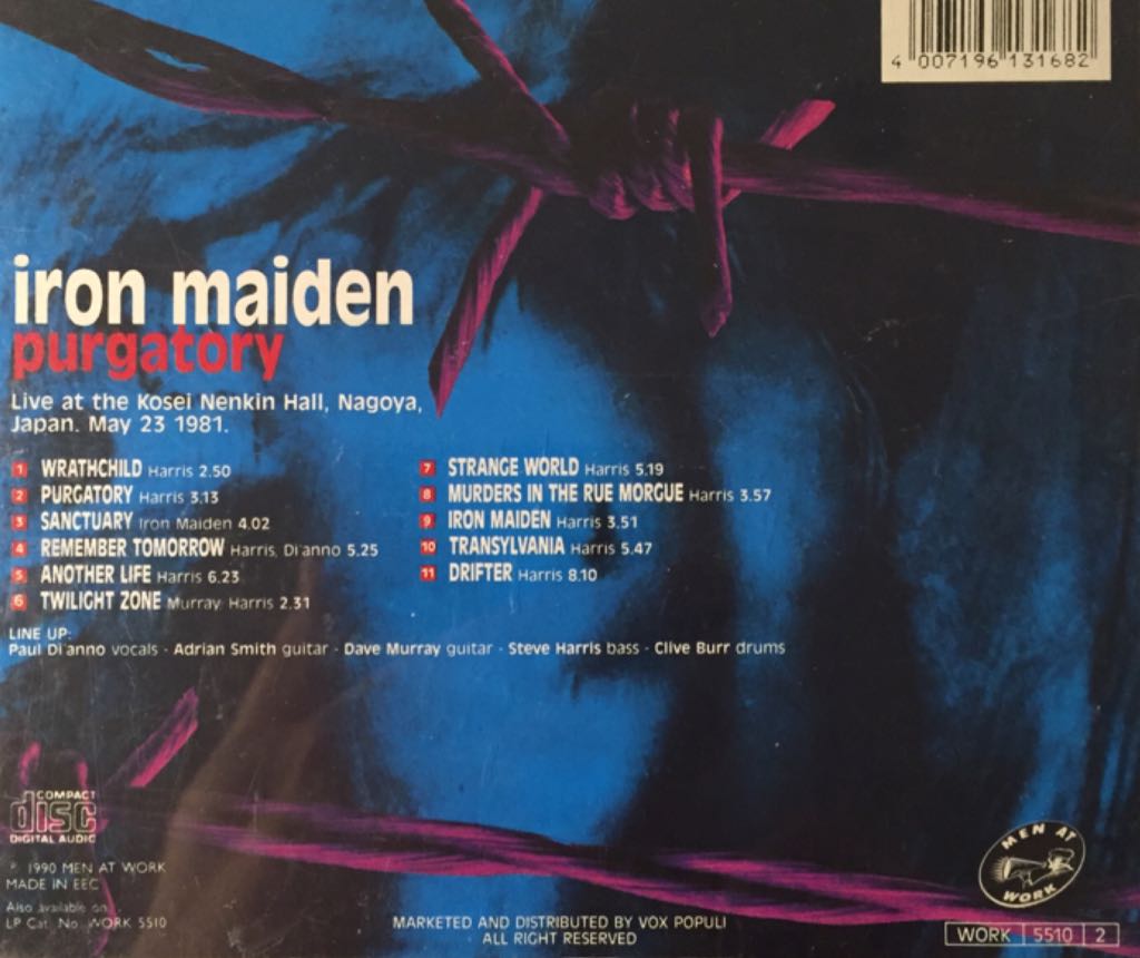 Purgatory - Iron Maiden (CD) music collectible - Main Image 2