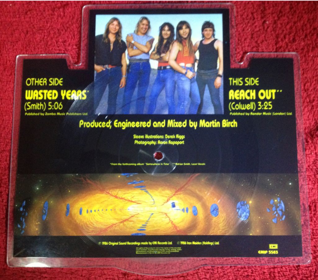 Iron Maiden - Wasted Years - Iron Maiden (7”) music collectible - Main Image 2