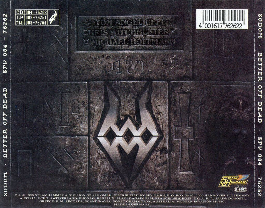 Better Off Dead - Sodom (CD) music collectible [Barcode 4001617762622] - Main Image 2