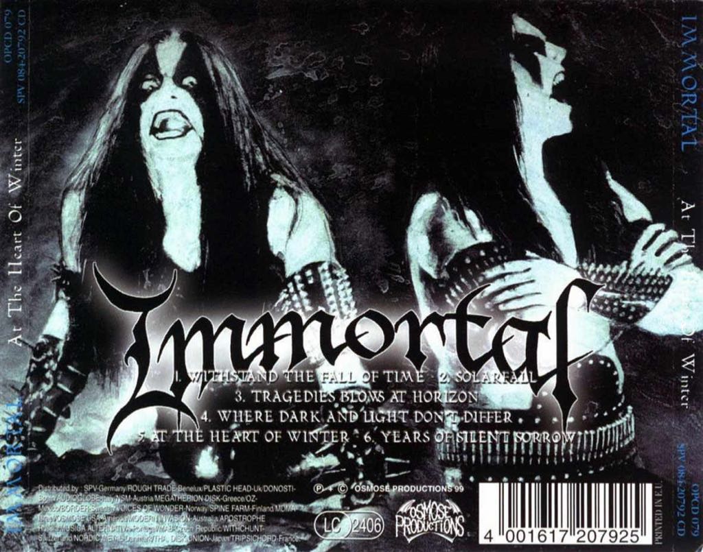 At The Heart Of Winter - Immortal (CD - 46:07) music collectible - Main Image 2