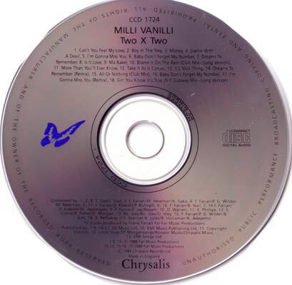 2 x 2 - Milli Vanilli (CD - 78) music collectible [Barcode 5013136172423] - Main Image 2