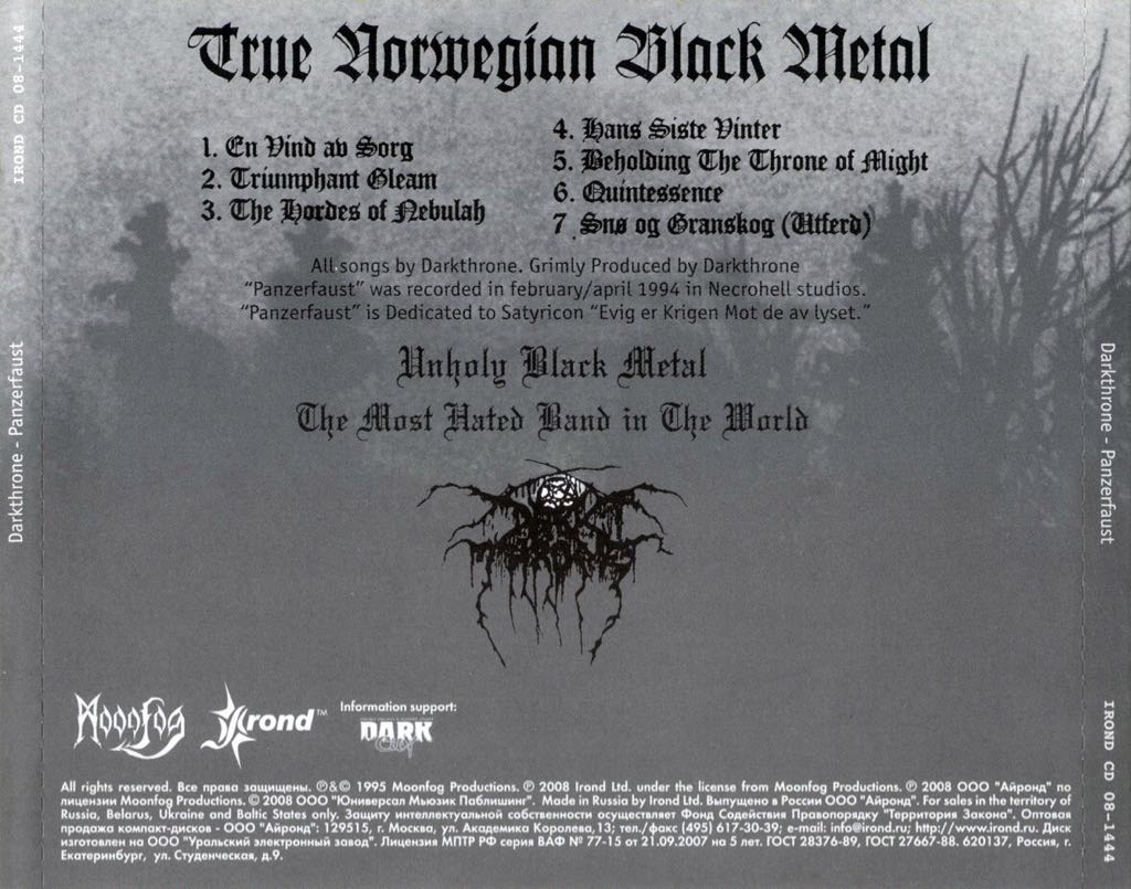 Panzerfaust - Darkthrone (CD) music collectible [Barcode 801056830623] - Main Image 2