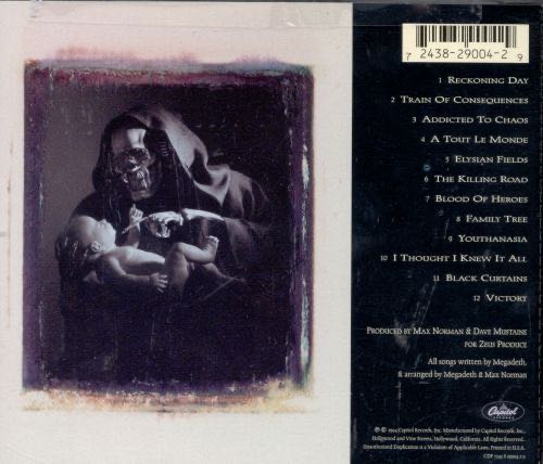 Youthanasia / Hidden Treasures - Megadeth (CD - 79) music collectible [Barcode 724383273928] - Main Image 3
