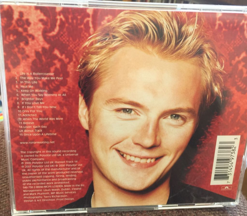 Ronan - Ronan Keating (CD) music collectible [Barcode 731454973823] - Main Image 2