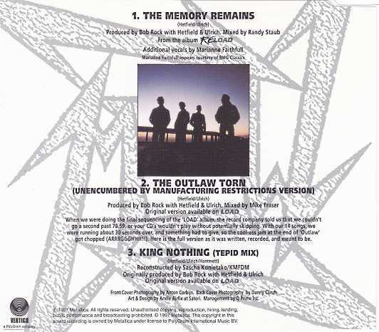 The Memory Remains - Metallica (CD) music collectible [Barcode 731456827124] - Main Image 3