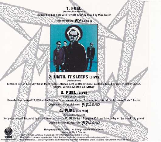 Fuel - Part III (Single) - Metallica (CD) music collectible [Barcode 731456841724] - Main Image 3
