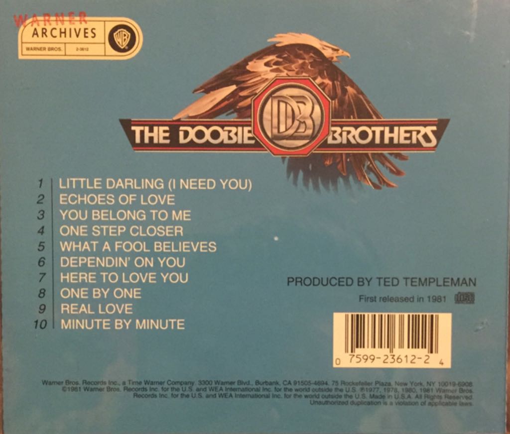 Best of the Doobies Vol. 2 - The Doobie Brothers (12” - 37) music collectible [Barcode 075992361224] - Main Image 2