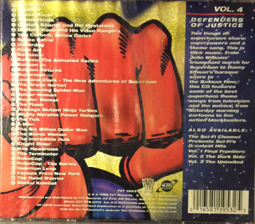 Defenders Of Justice - Sci-Fis Greatest Hits Vol. 4 (CD) music collectible [Barcode 016581195325] - Main Image 2