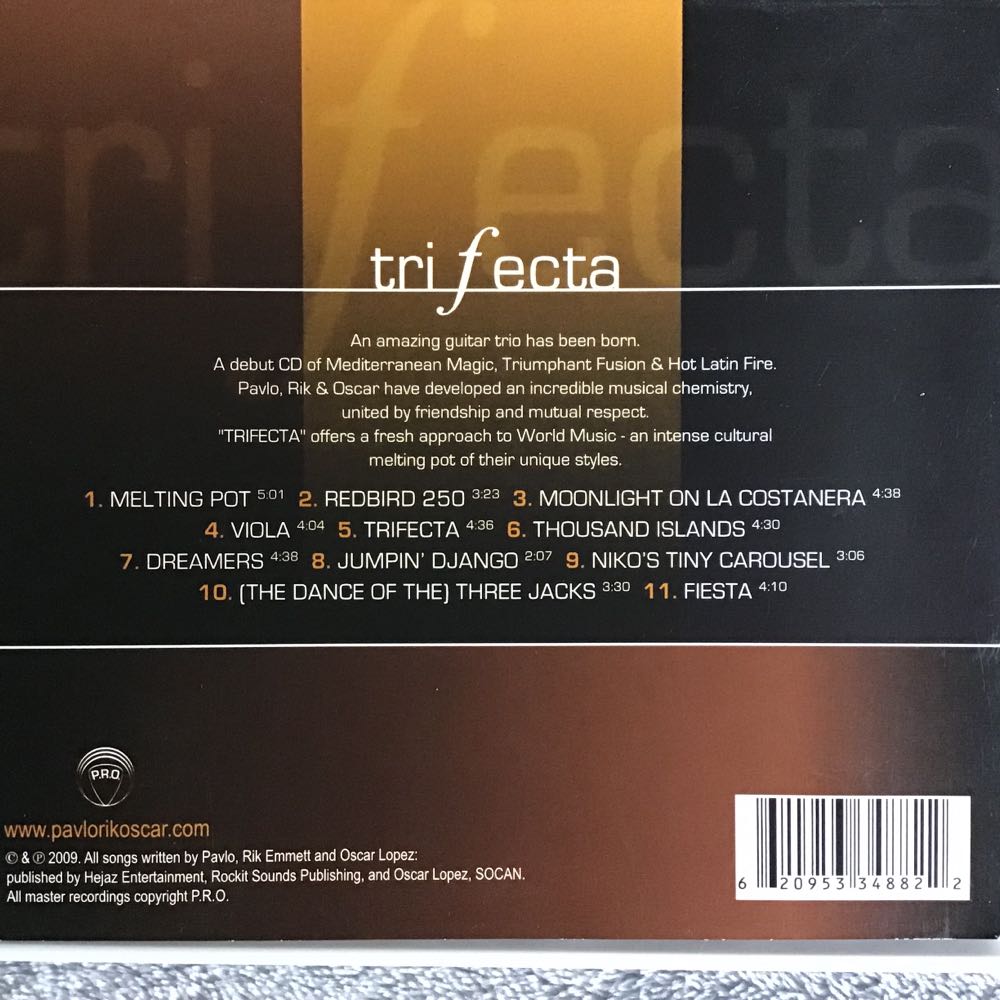 Tri Fecta - Pavlo/Rik Emmett/Oscar Lopez - Pavlo (CD) music collectible [Barcode 620953348822] - Main Image 2