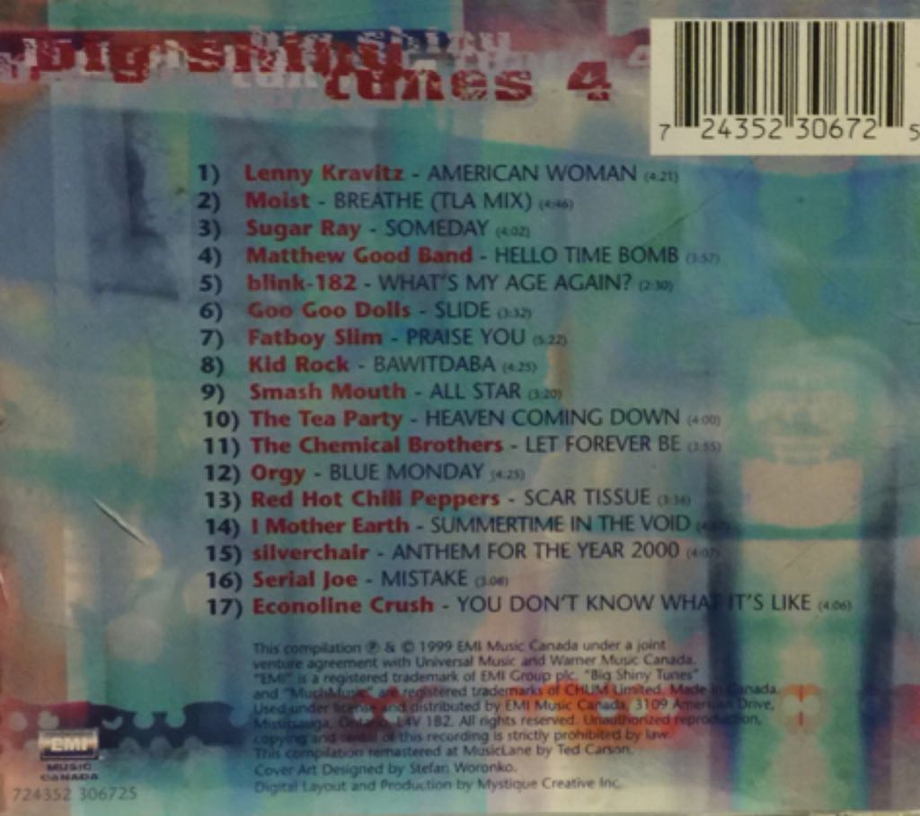 Big Shiny Tunes 4 - Big Shiny Tunes (CD - 68:43) music collectible [Barcode 724352306725] - Main Image 2