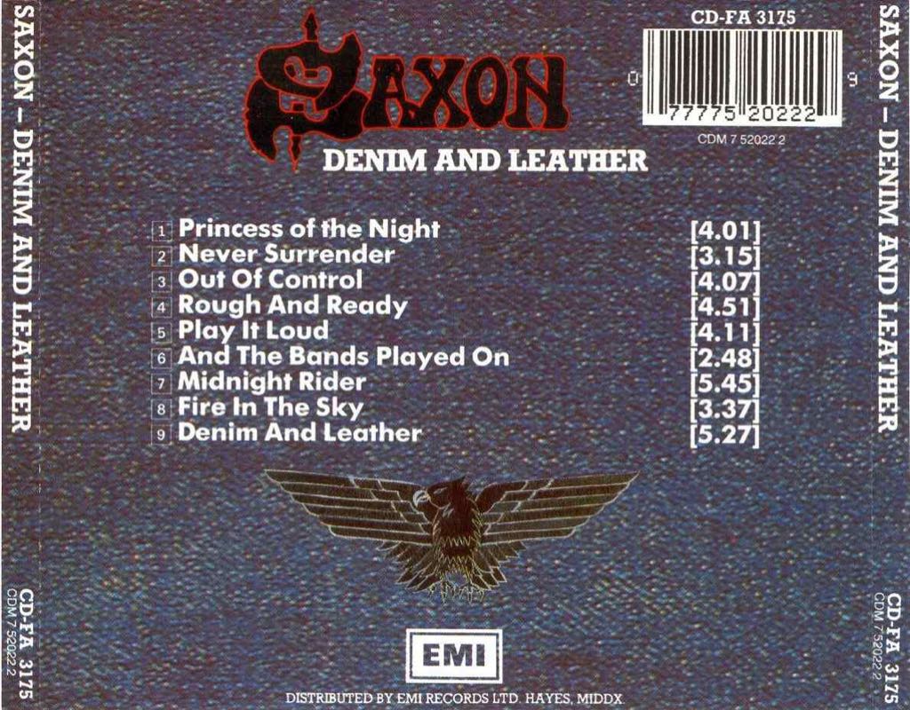 Denim And Leather - Saxon (12”) music collectible - Main Image 2