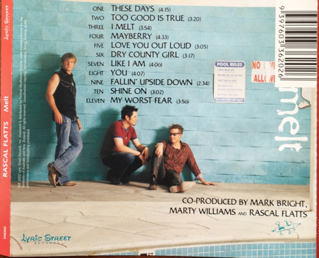 Melt - Rascal Flatts (CD) music collectible [Barcode 9397603362026] - Main Image 2
