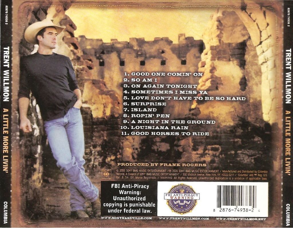 A Little More Livin - Trent Willmon (CD) music collectible - Main Image 2