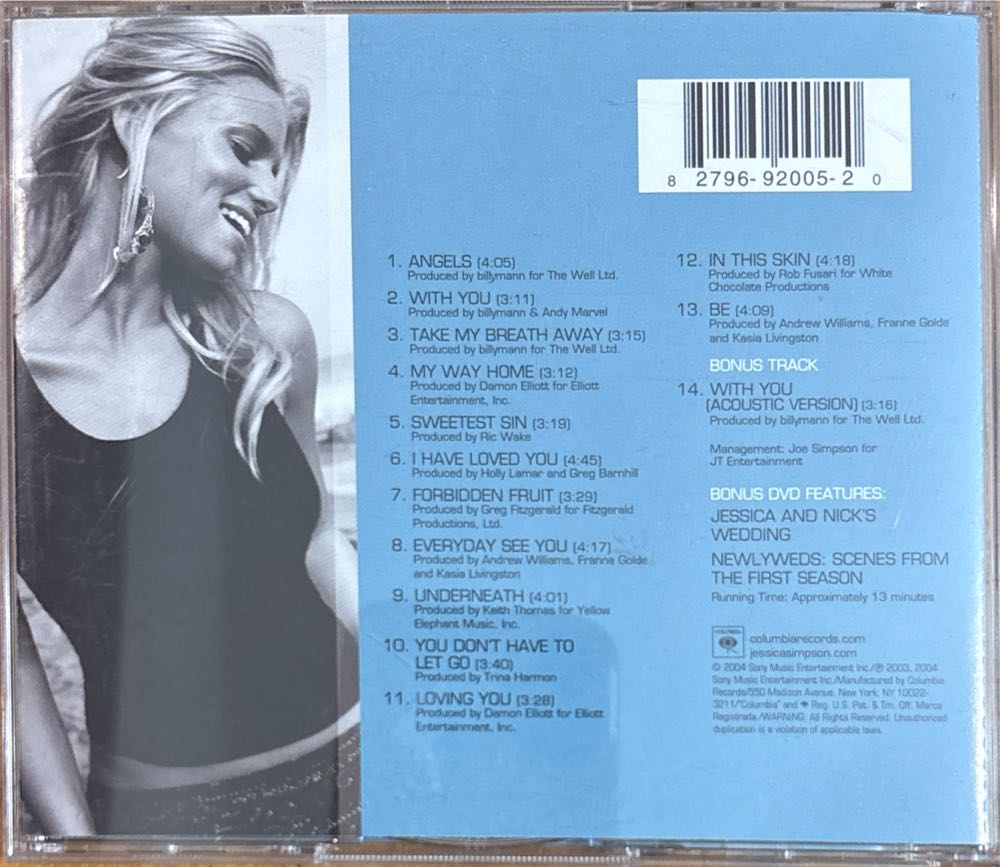 In This Skin (Expanded) - Jessica  Simpson (CD) music collectible [Barcode 827969200520] - Main Image 2