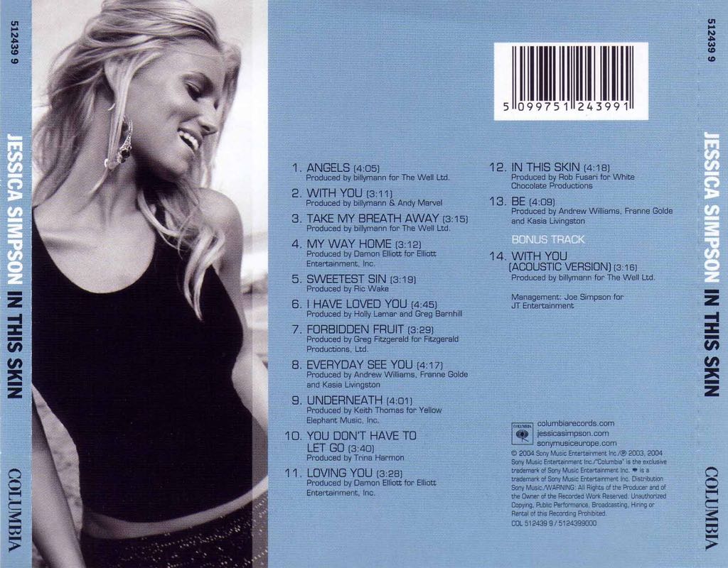 In This Skin - Jessica Simpson (CD - 54) music collectible - Main Image 2