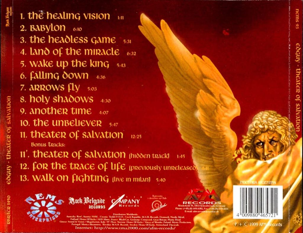 EXPERIENCE THE - REALUSION - AFM010 - Edguy (CD) music collectible [Barcode 4013859373573] - Main Image 2