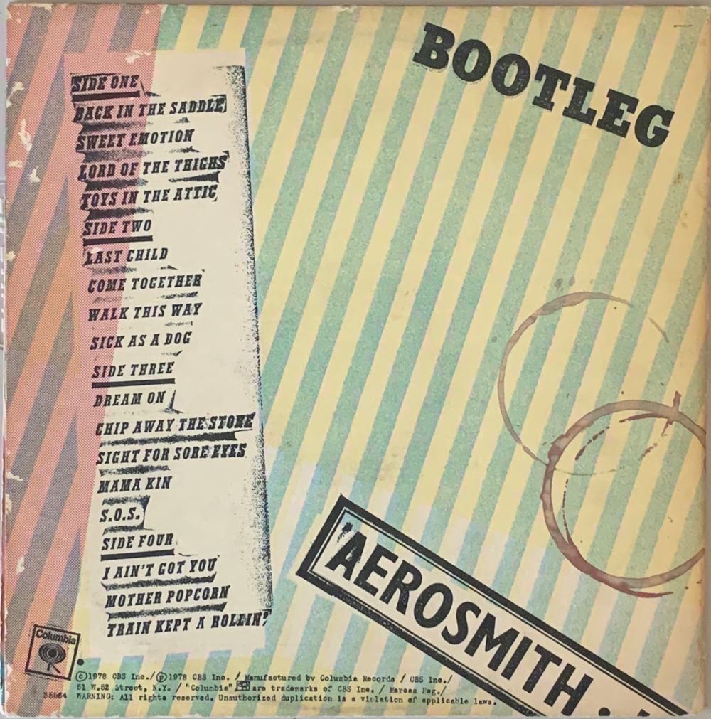 Live! Bootleg - Aerosmith (12” - 71:01) music collectible - Main Image 4