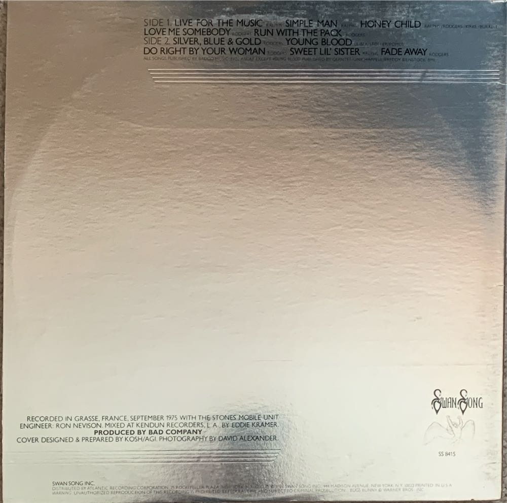 Run With The Pack - Bad Company (CD) music collectible [Barcode 075679033420] - Main Image 4