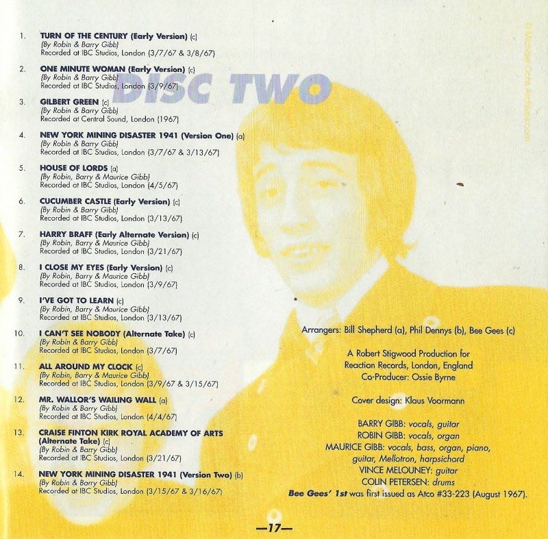 1st - Bee Gees (CD) music collectible [Barcode 081227476625] - Main Image 4