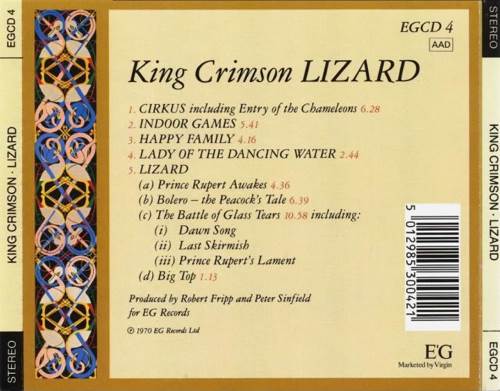 Lizard - King Crimson (CD - 43) music collectible [Barcode 633367050328] - Main Image 2