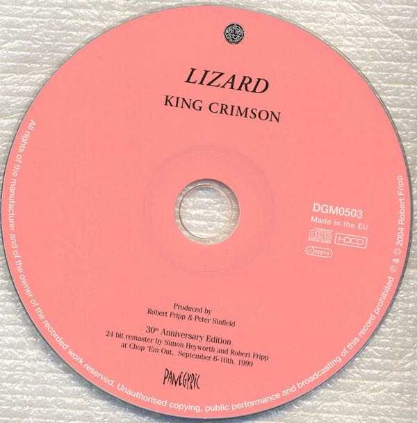Lizard - King Crimson (CD - 43) music collectible [Barcode 633367050328] - Main Image 4