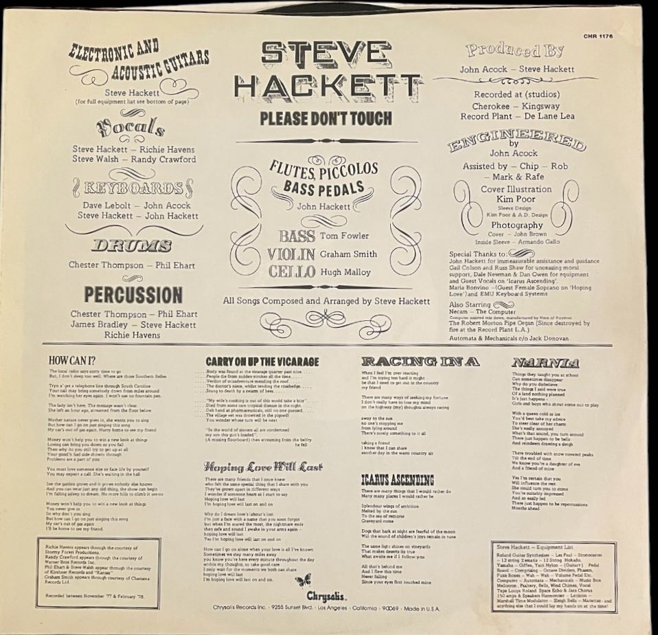 Please Dont Touch - Hackett, Steve (12”) music collectible - Main Image 4