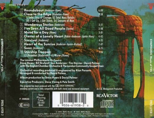 Symphonic Music Of Yes - Yes (CD - 55) music collectible [Barcode 090266193820] - Main Image 2