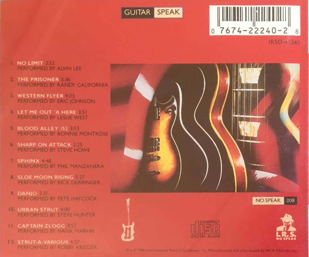 Guitar Speak - Various Artists No Speak (CD) music collectible [Barcode 076742224028] - Main Image 4