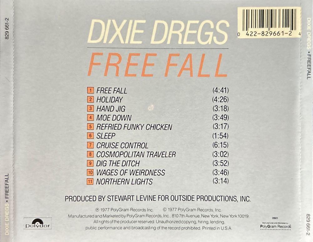 Freefall - Dixie Dregs, The (CD - 42) music collectible [Barcode 042282966124] - Main Image 2