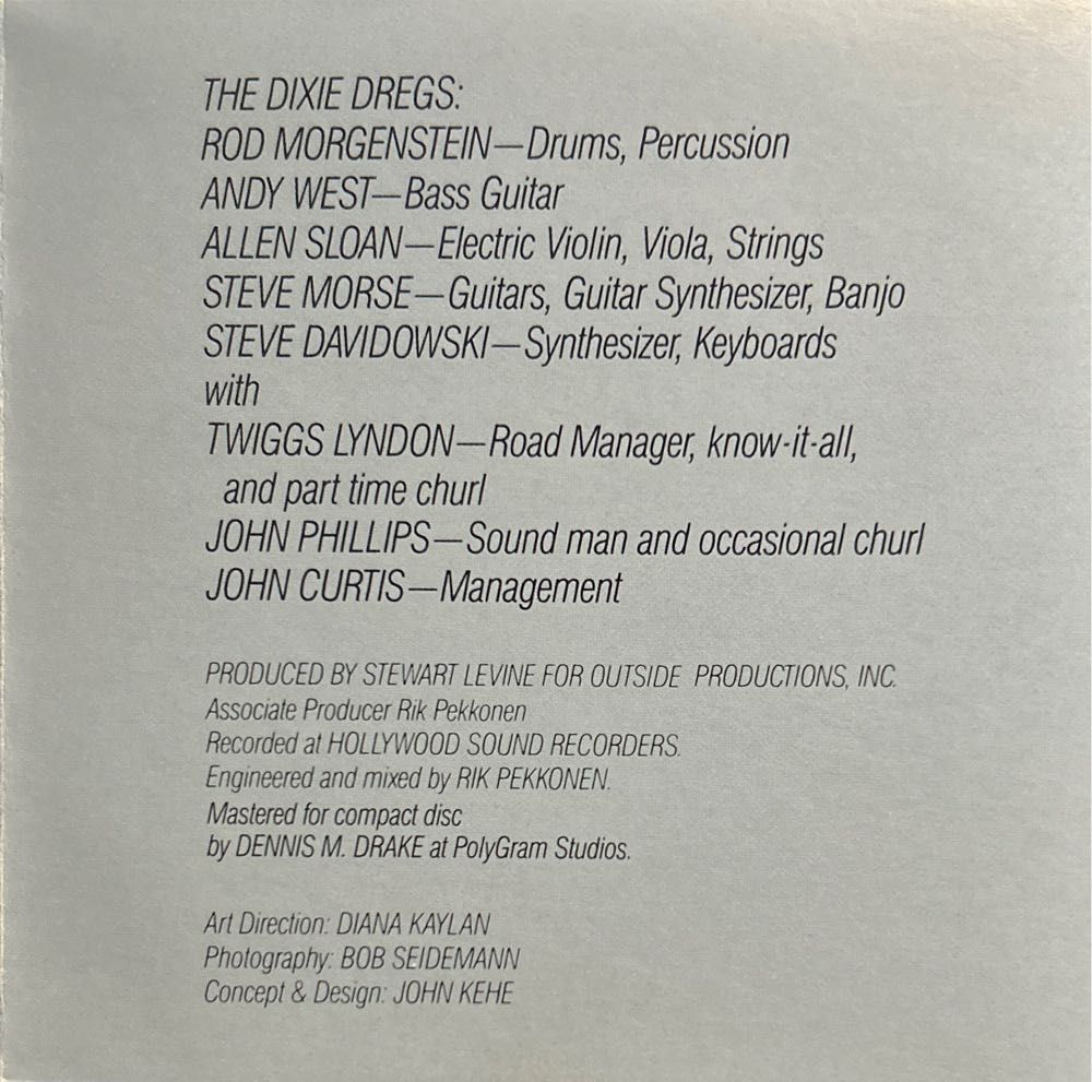 Freefall - Dixie Dregs, The (CD - 42) music collectible [Barcode 042282966124] - Main Image 3