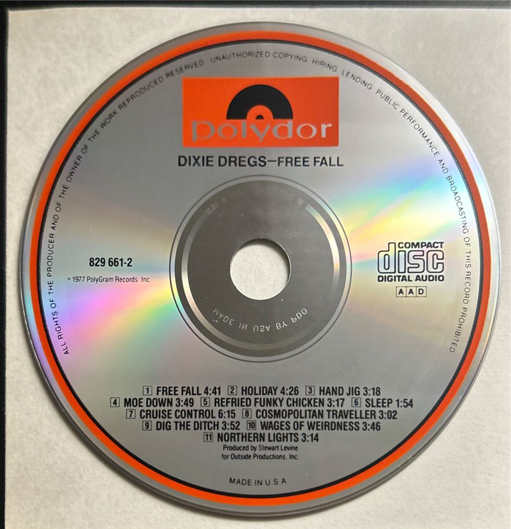 Freefall - Dixie Dregs, The (CD - 42) music collectible [Barcode 042282966124] - Main Image 4