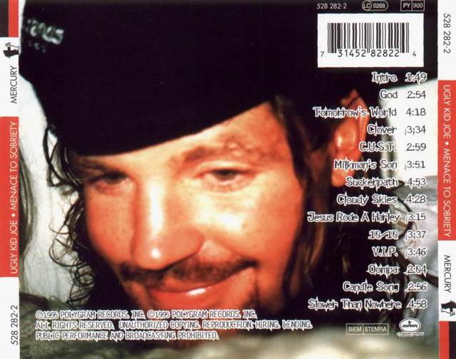 Menace to Sobriety - Ugly Kid Joe (CD - 49) music collectible [Barcode 731452828224] - Main Image 2