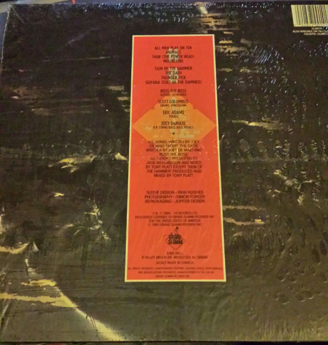 Sign Of The Hammer - Manowar (12” - 40) music collectible [Barcode 020827001417] - Main Image 2