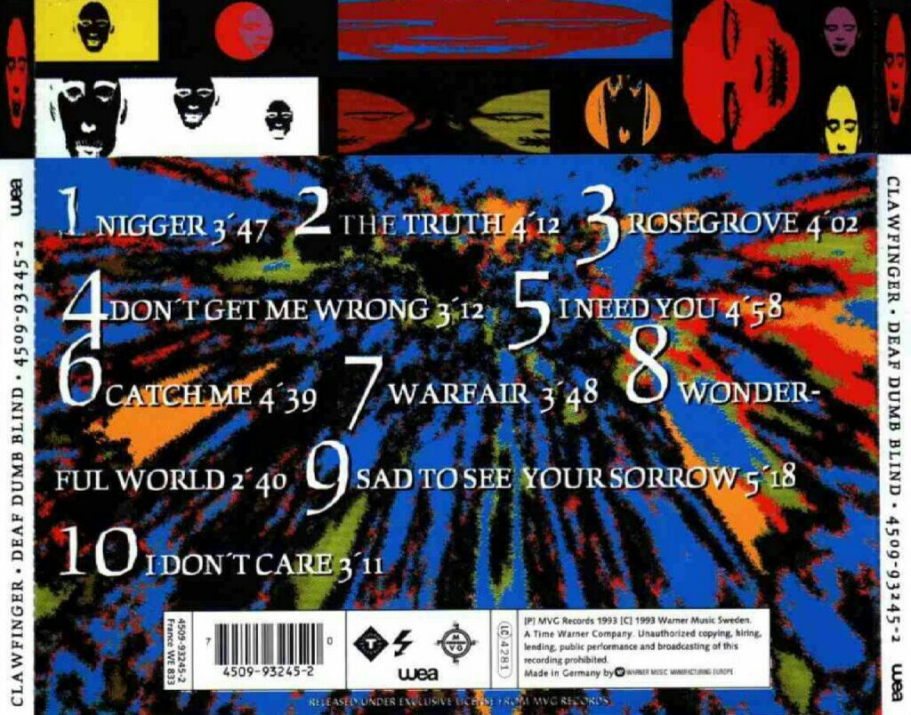 Deaf Dumb Blind - Clawfinger (CD) music collectible [Barcode 7391946054053] - Main Image 2