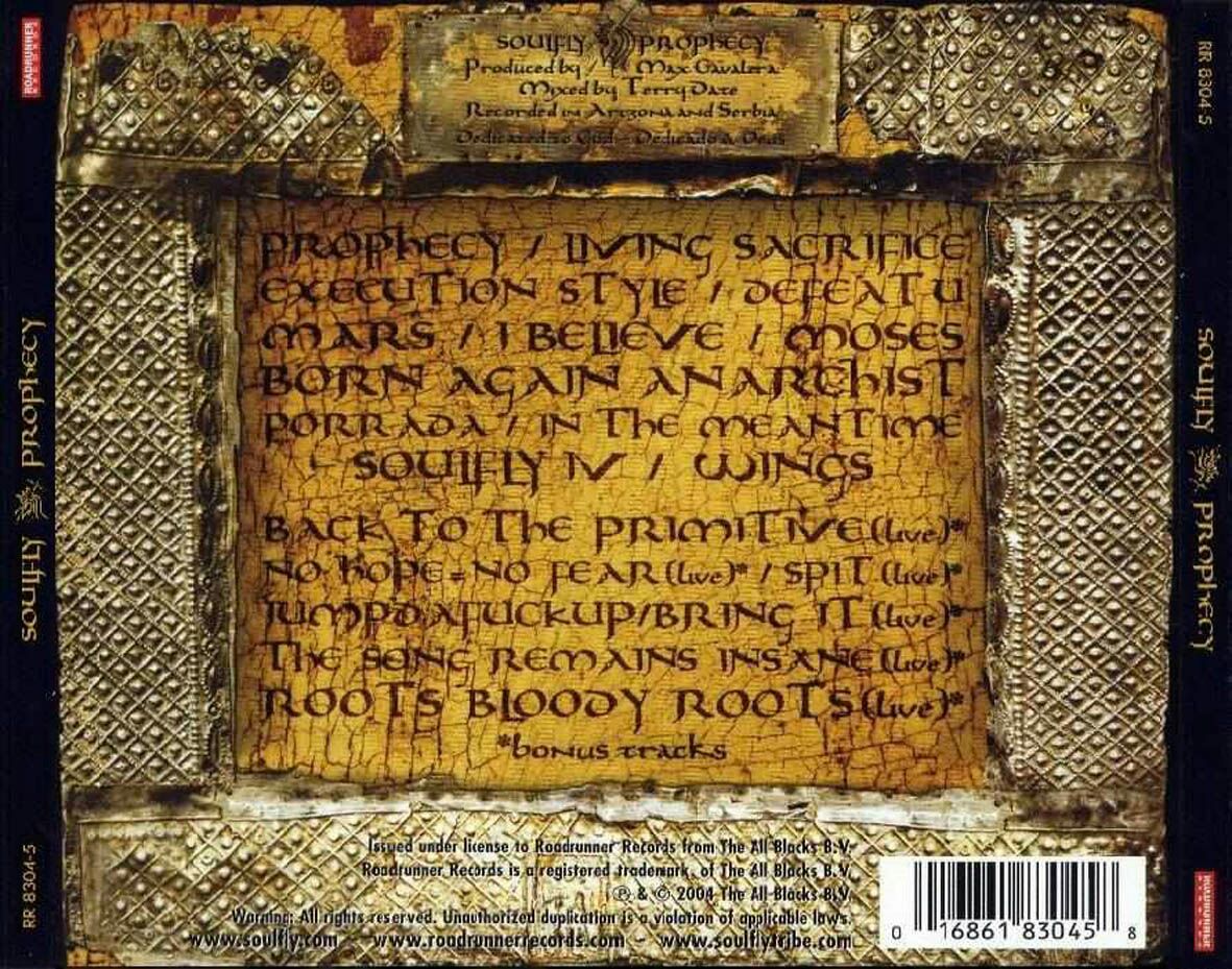 Prophecy - Soulfly (CD) music collectible [Barcode 6105352898290] - Main Image 2