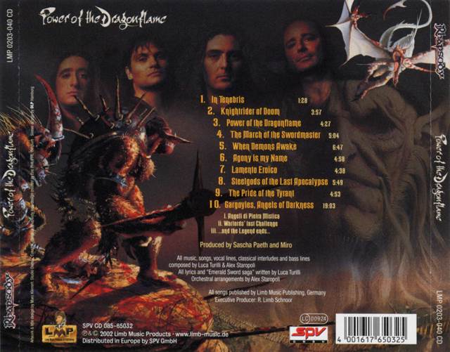 Power of the Dragonflame - Rhapsody (CD) music collectible [Barcode 4001617650325] - Main Image 2