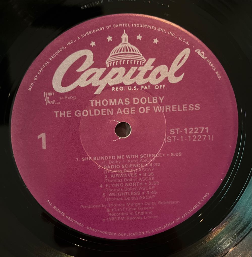 The Golden Age Of Wireless - Dolby, Thomas (12”) music collectible - Main Image 3