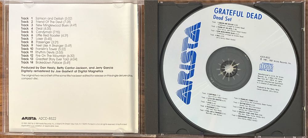 Dead Set - Grateful Dead (CD - 74) music collectible [Barcode 078221852227] - Main Image 3