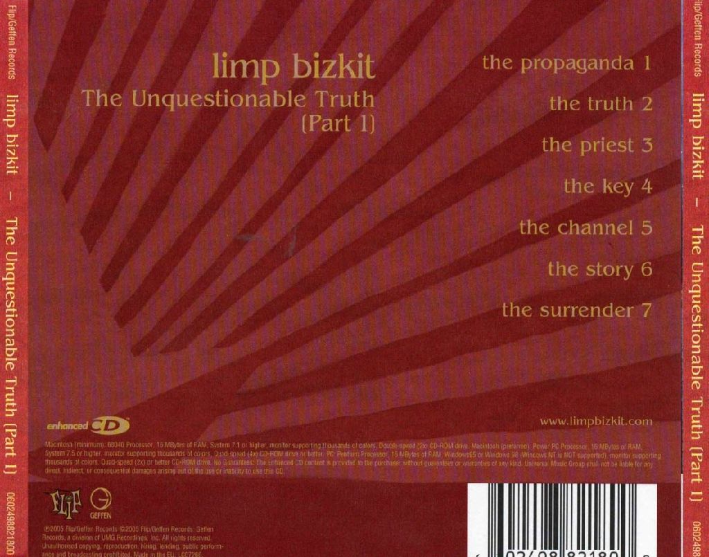 The Unquestionable Truth (Part 1) - Limp Bizkit (CD) music collectible - Main Image 2