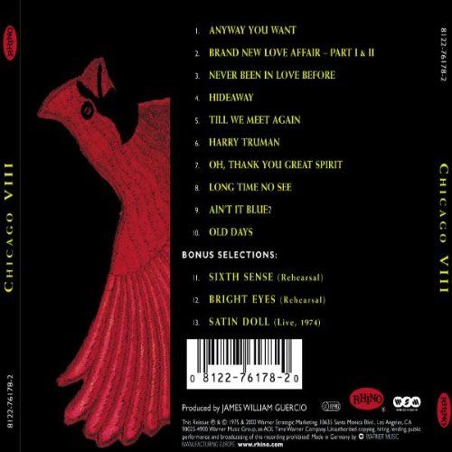 Chicago VIII (Bonus Tracks) - Chicago (CD) music collectible [Barcode 074643310024] - Main Image 2