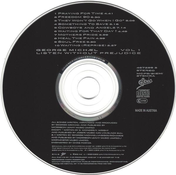 Listen Without Prejudice Vol.1 - George Michael (CD - 48) music collectible [Barcode 5099746729523] - Main Image 4