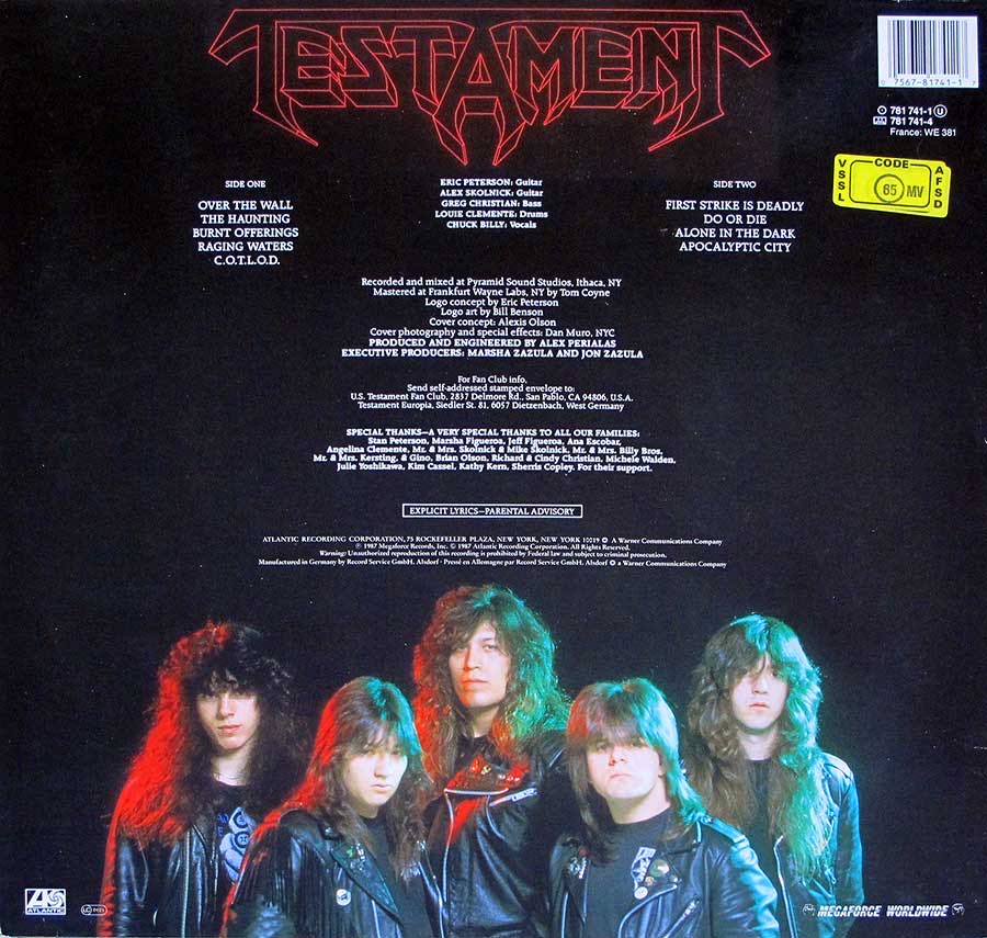 The Legacy - Testament (12”) music collectible [Barcode 081227933708] - Main Image 4