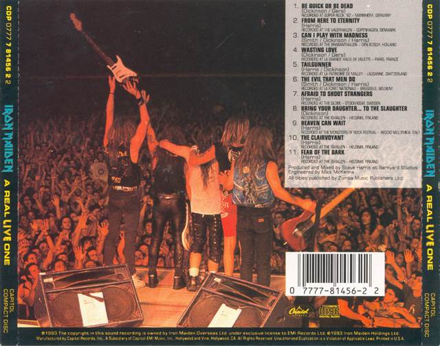 A Real Live One - Iron Maiden (CD) music collectible [Barcode 077778145622] - Main Image 2