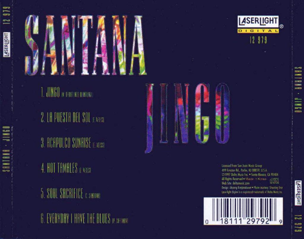 Jingo - Santana (CD) music collectible [Barcode 018111297929] - Main Image 2